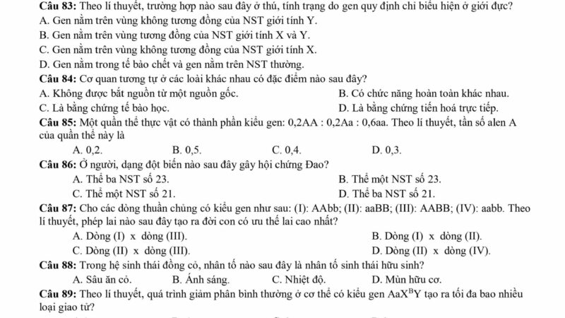 Tổng hợp đề thi Sinh THPT Quốc gia 2022 (kèm đáp án chi tiết)